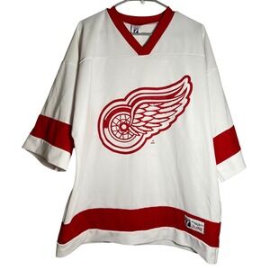 Vintage Detroit Red Wings Logo 7 XL NHL Hockey Jersey White 1980s 1990s Retro